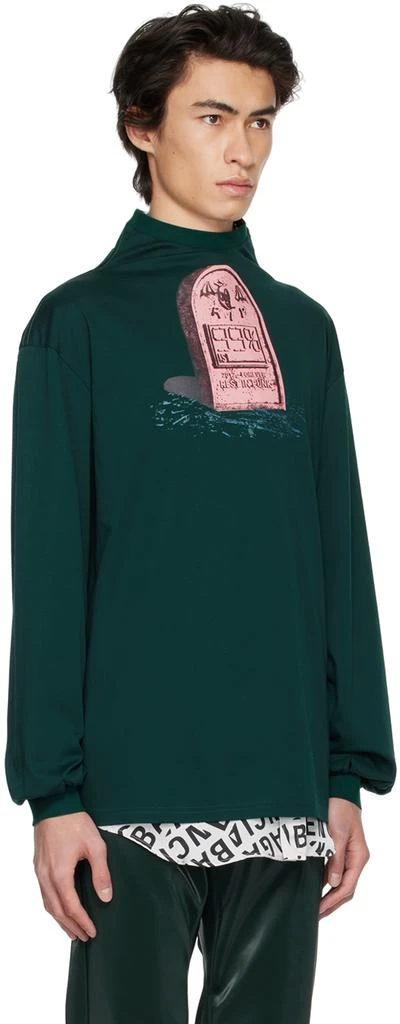 99%IS- Green 'R.I.P' Gravestone Long Sleeve T-Shirt 2