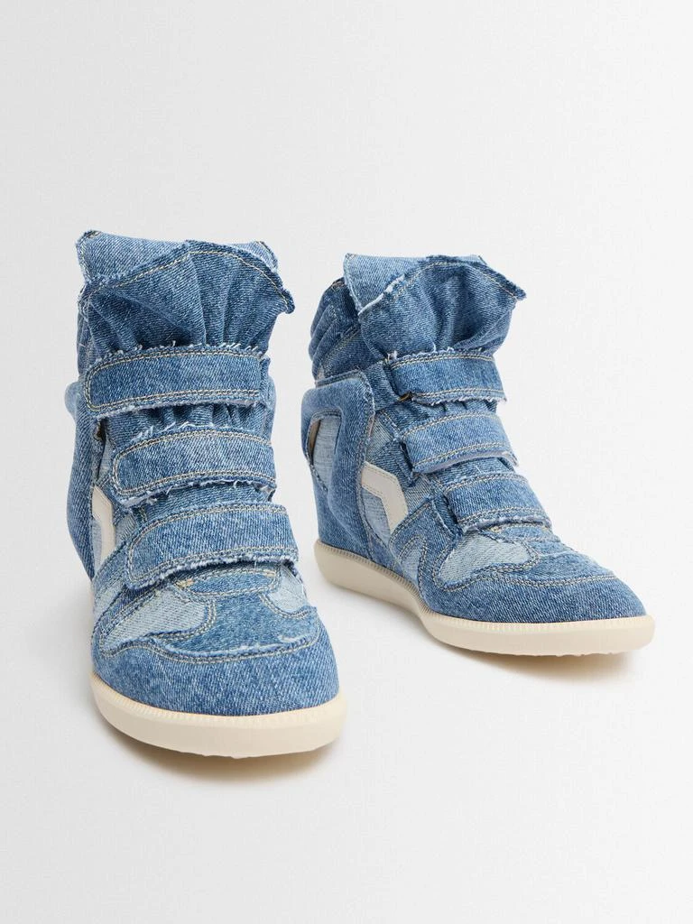 Isabel Marant 90mm Bekett Denim & Mesh Sneakers 2