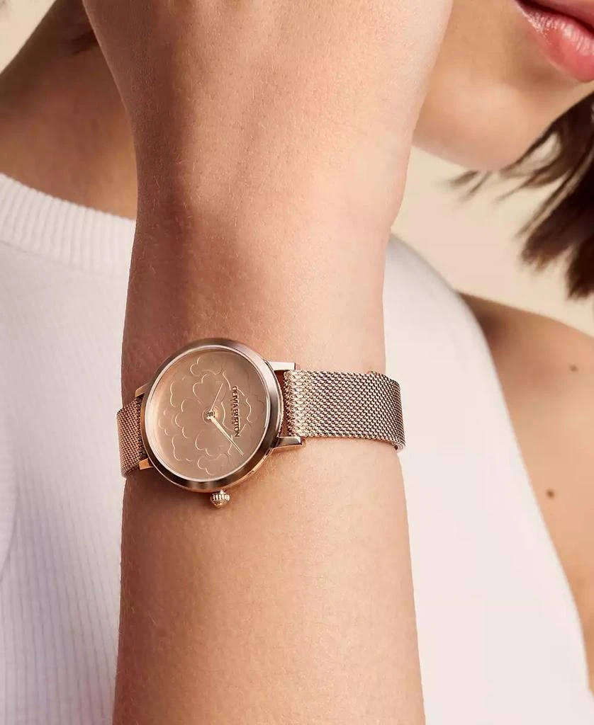 Olivia Burton Women's Ultra Slim Floral Carnation Gold-Tone Steel Watch 28mm 4