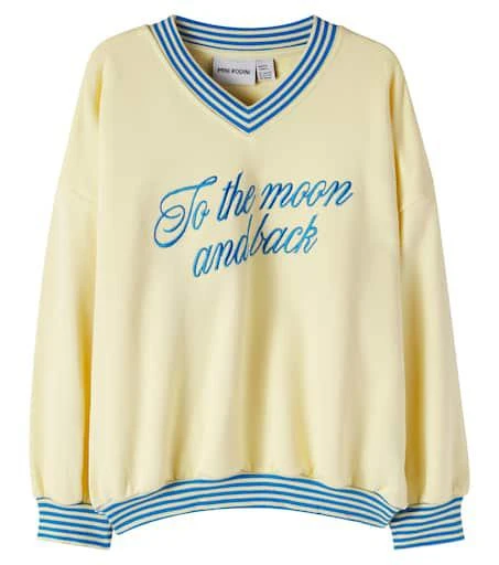 Mini Rodini To The Moon cotton jersey sweatshirt