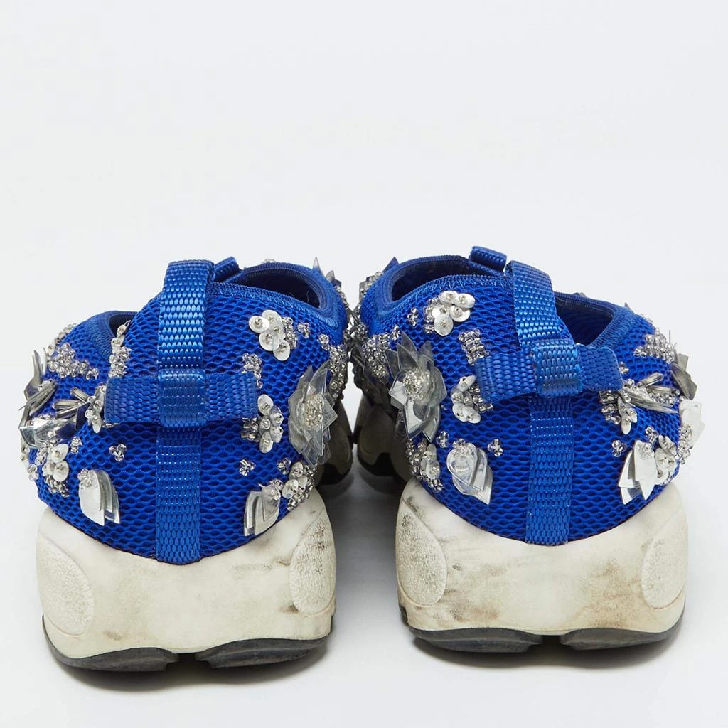 Dior Dior Blue Mesh Embellished Fusion Slip On Sneakers Size 37.5 5