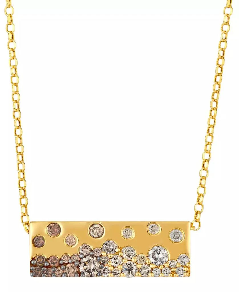 Le Vian Chocolate Ombré Diamond (.76 ct. t.w.) Pendant Necklace in 14k Honey Gold