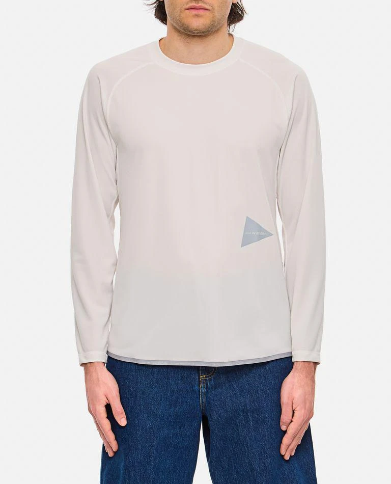 And Wander White Long Sleeves T-shirt 1