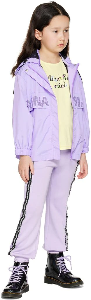 ANNA SUI MINI Kids Purple Tapered Sweatpants 4