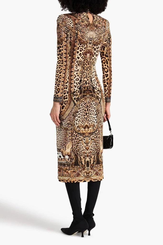 Camilla Crystal-embellished leopard-print stretch-jersey midi dress 3