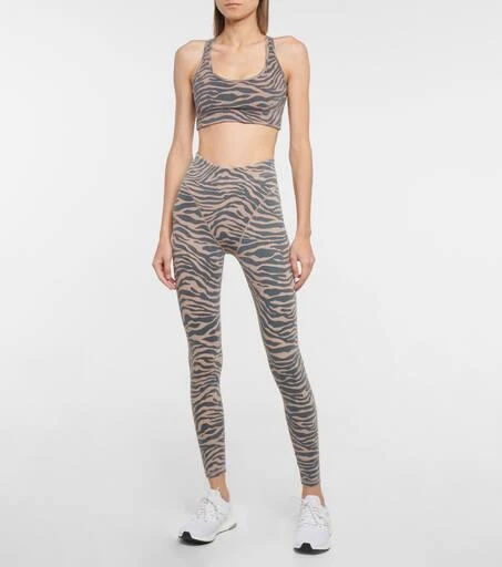 Adam Selman Sport Cross-Back zebra-print sports bra 2