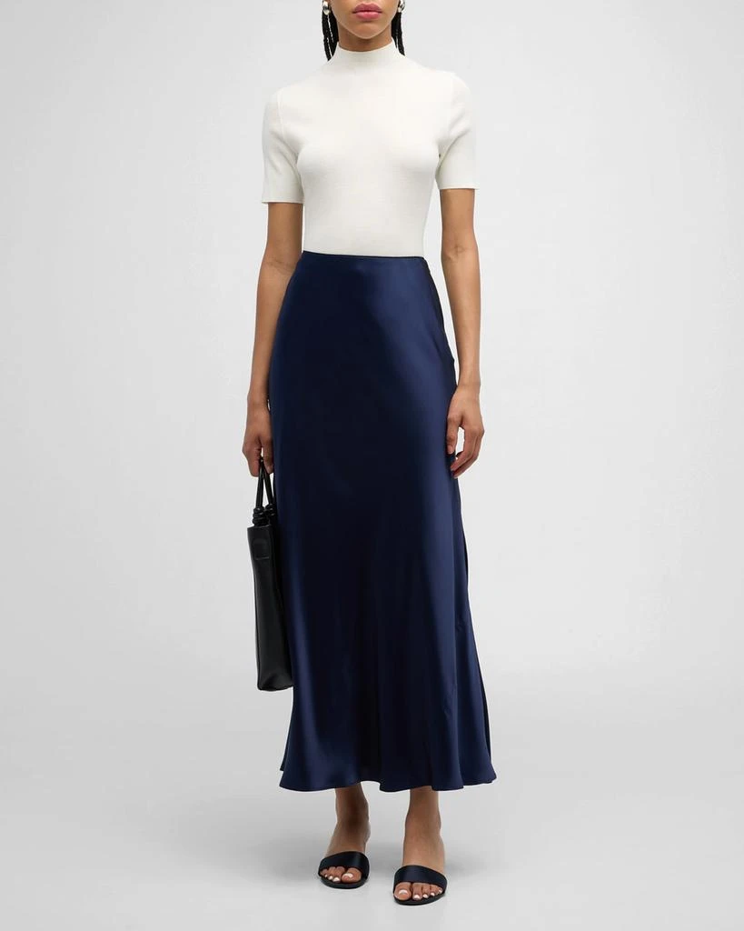 Theory Leenda Regal Merino Wool Short-Sleeve Mock-Neck Top 2