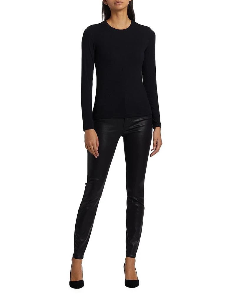 L'Agence Tess Rib-Knit Crewneck T-Shirt 2