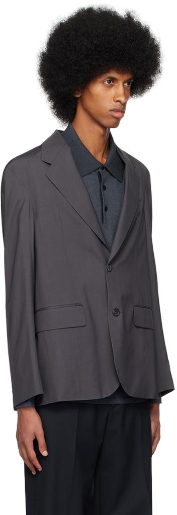 Dunhill Gray Single-Breasted Blazer