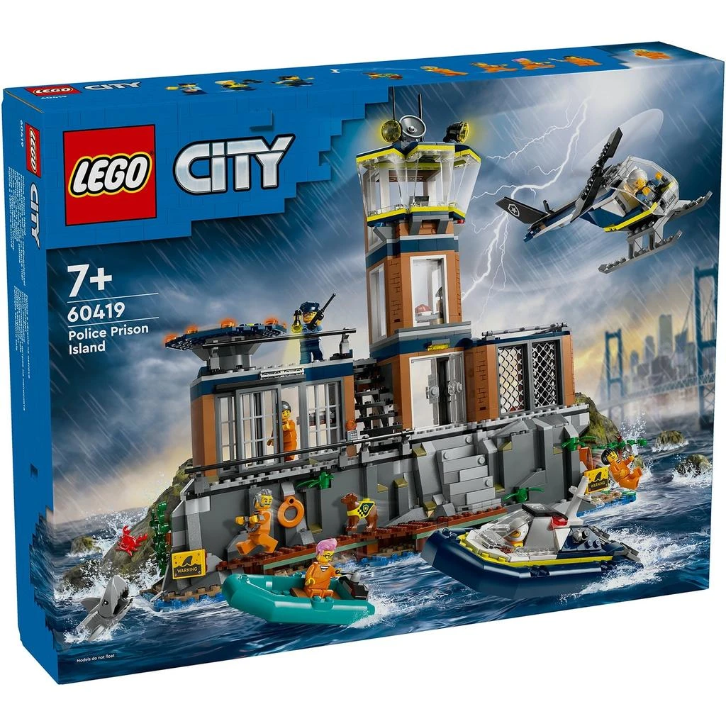 Shop LEGO City Police Prison Island with Helicopter Toy 60419 on