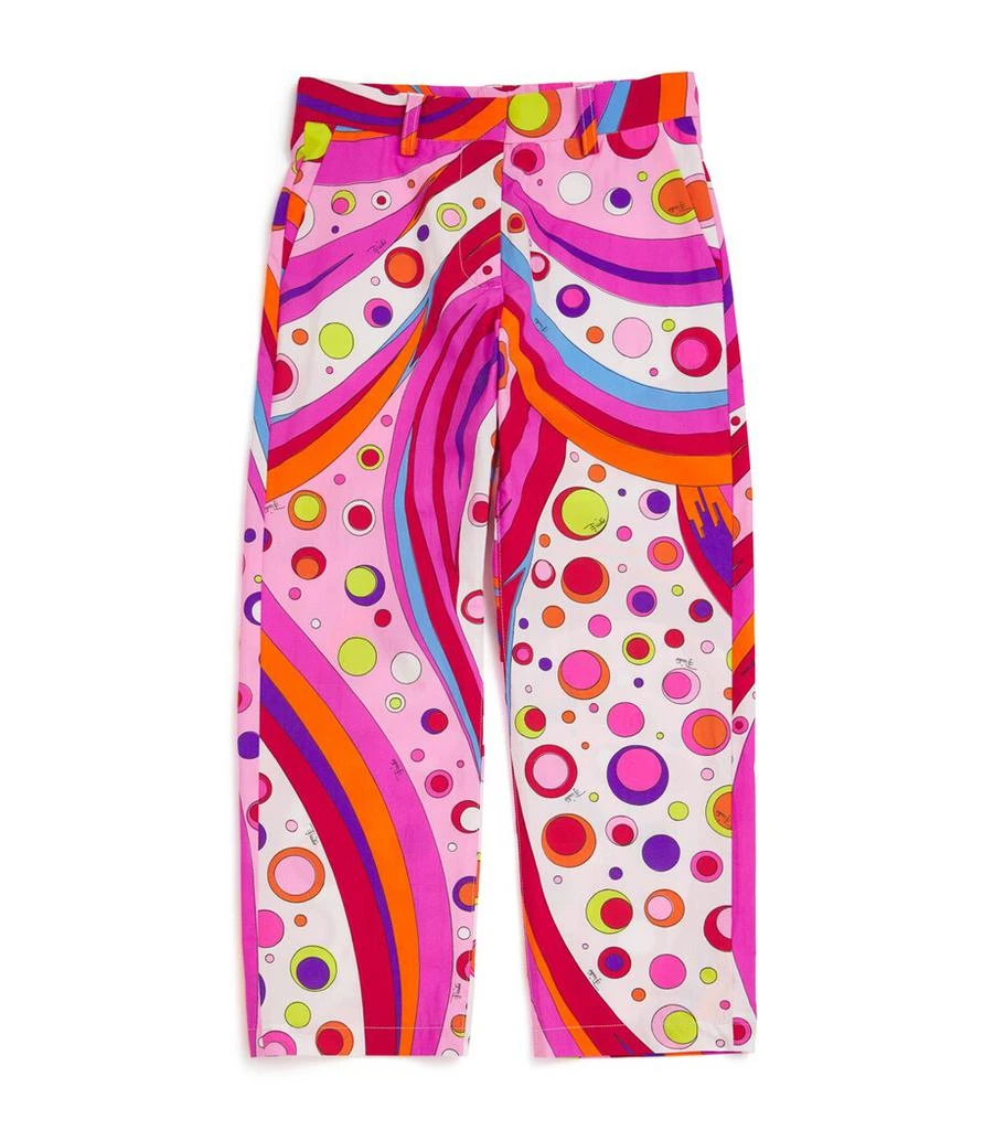 PUCCI Junior Cotton Print Straight Trousers (4-14 Years) 1