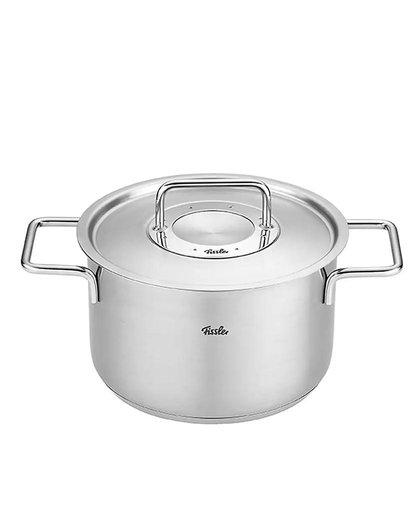 Fissler Pure Collection Stainless Steel 4.2 Quart Stock Pot with Metal Lid