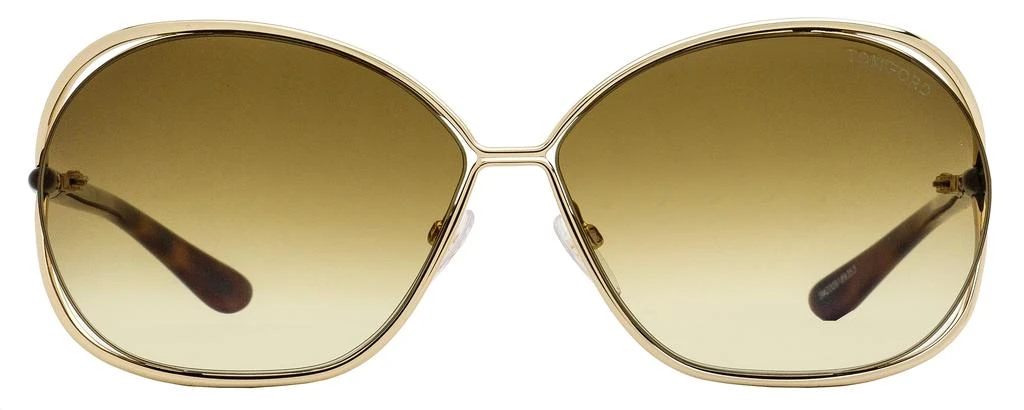 Tom Ford Women's Carla Sunglasses TF157 28F Gold/Havana 66mm 2