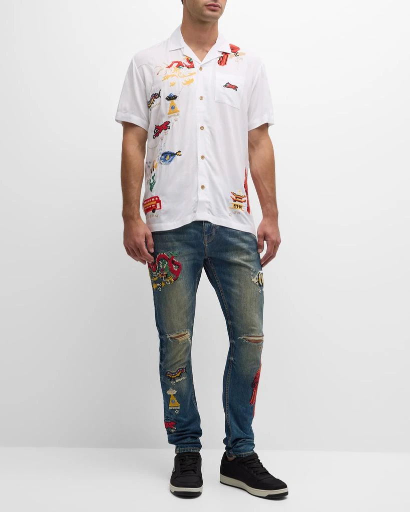 Icecream Men's World Tour Embroidered Jeans 2