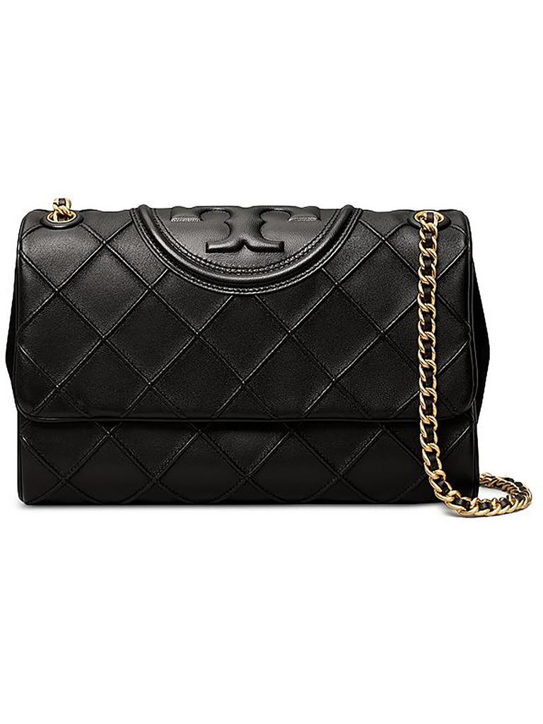 Tory Burch Fleming Womens Leather Convertible Shoulder Handbag
