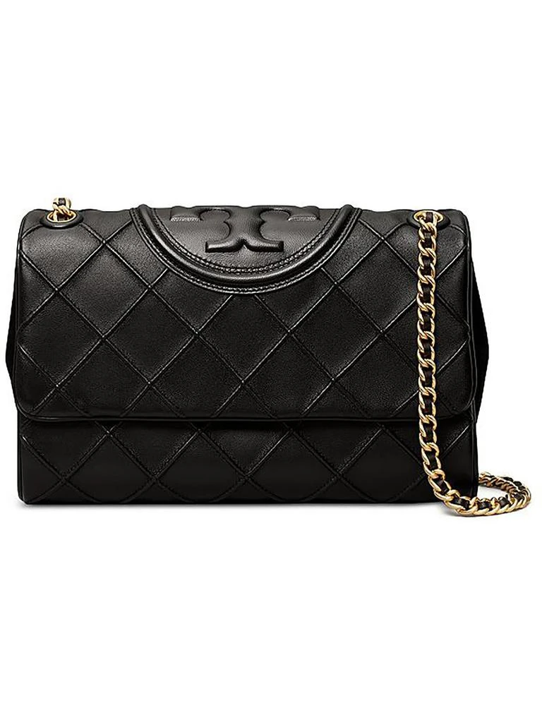 Tory Burch Fleming Womens Leather Convertible Shoulder Handbag