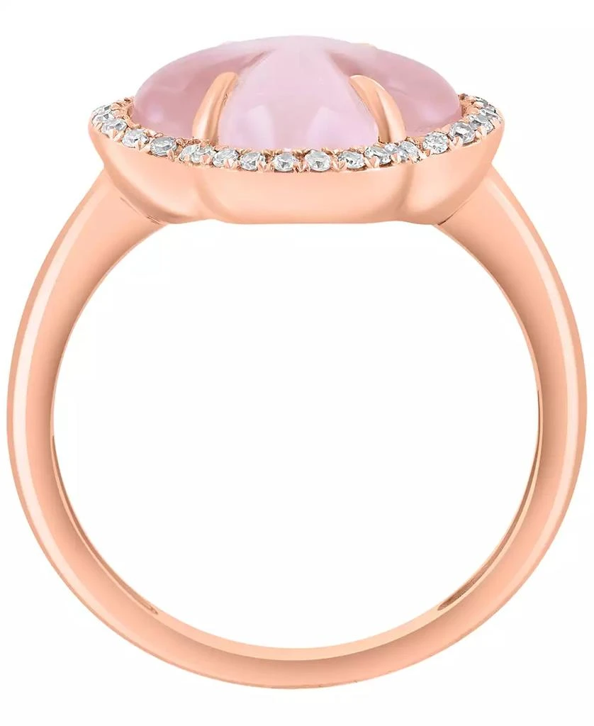 Effy Diamond (1/6 ct. t.w.) 
Pink Quartz (2-5/8 ct. t.w.) Ring in 14k Rose Gold 3