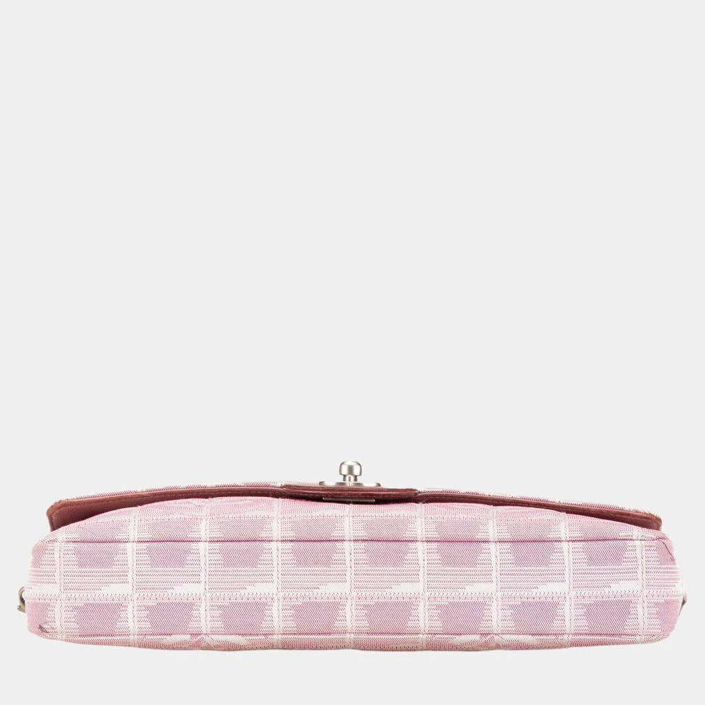 Chanel Chanel Pink Nylon New Travel Line East West Flap Bag 3