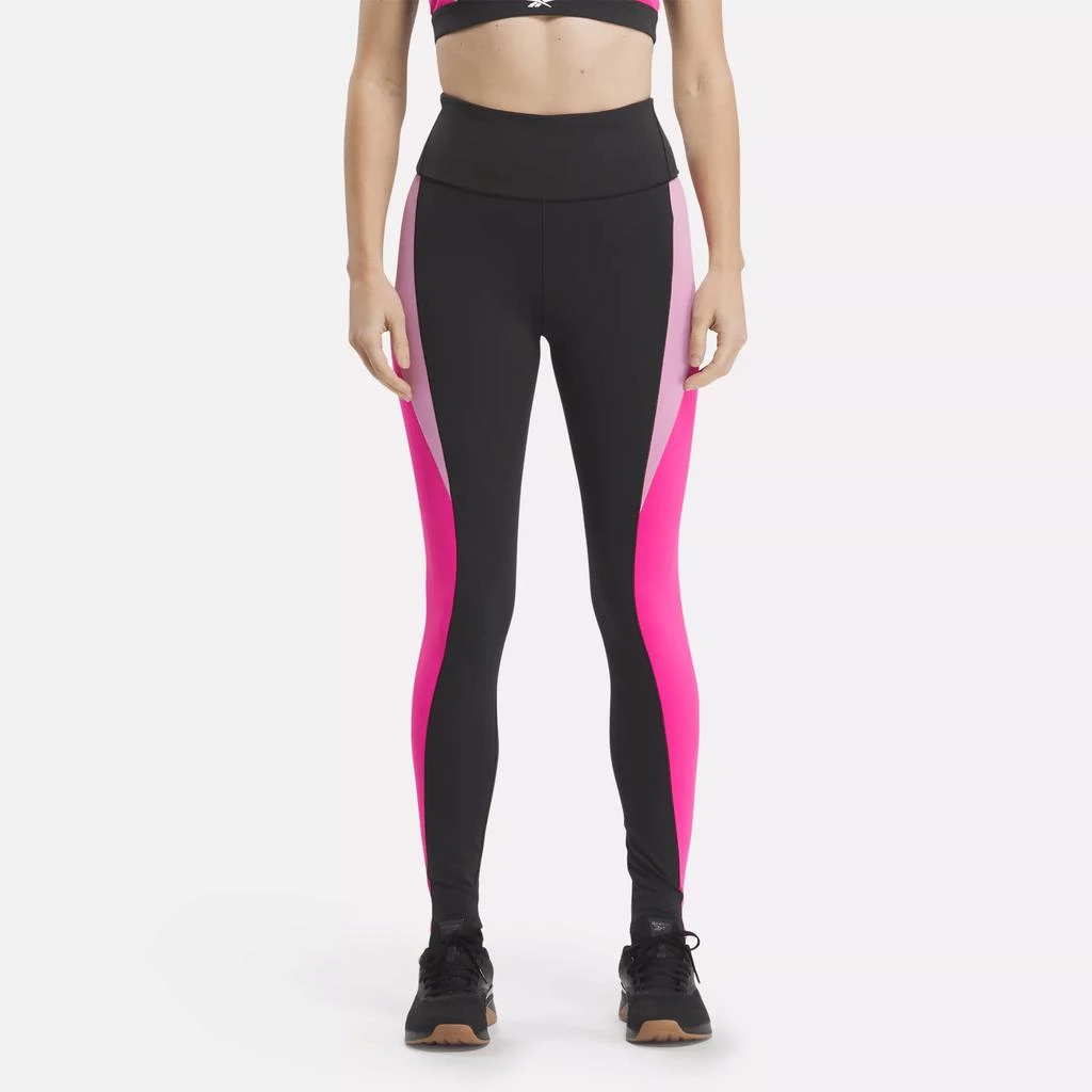 Reebok Women's Lux High-Rise Colorblock Leggings 1