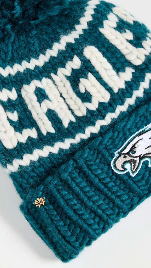 Lele Sadoughi Eagles Beanie with Yarn Pom Pom 5