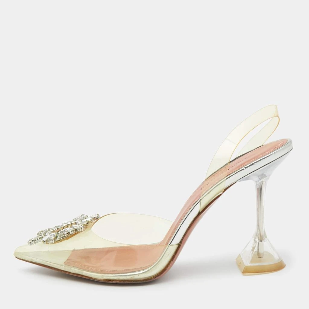 Amina Muaddi Amina Muaddi Transparent PVC Begum Pointed Toe Pumps Size 39 1