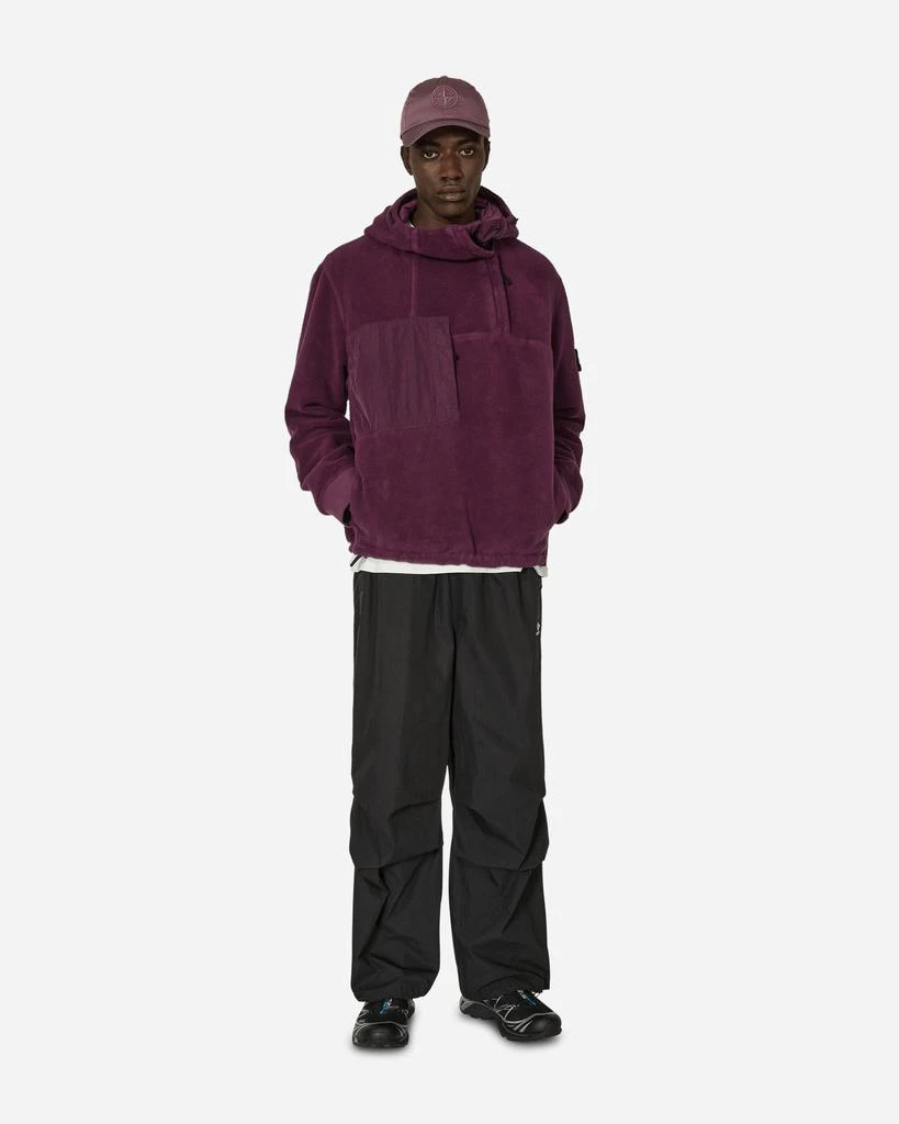 Stone Island Cotton Pile Nylon-TC Anorak Jacket Dark Burgundy 4