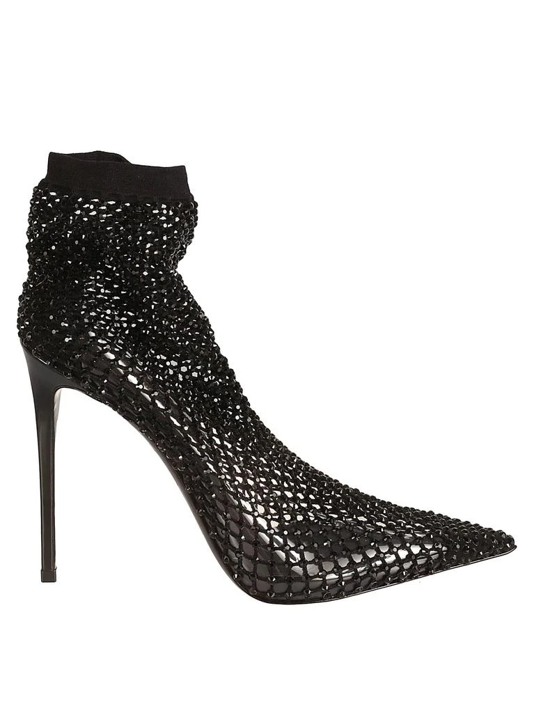 LE SILLA Fishnet Embellished Pointed Toe Pumps 1