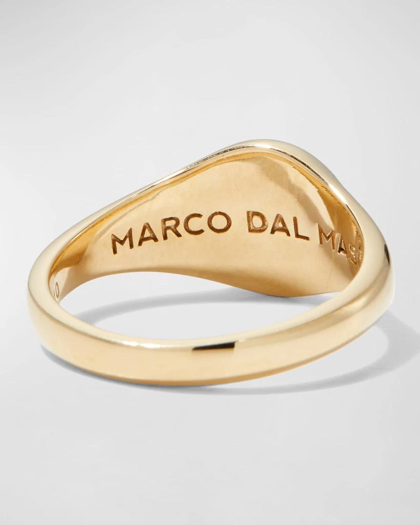Marco Dal Maso Men's Yellow Gold Acies Ipnotic Signet Ring 4
