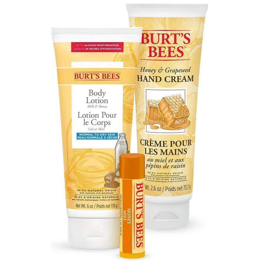 Burt's Bees Honey Pot Holiday Gift Set, 3 Honey Skincare Products 5