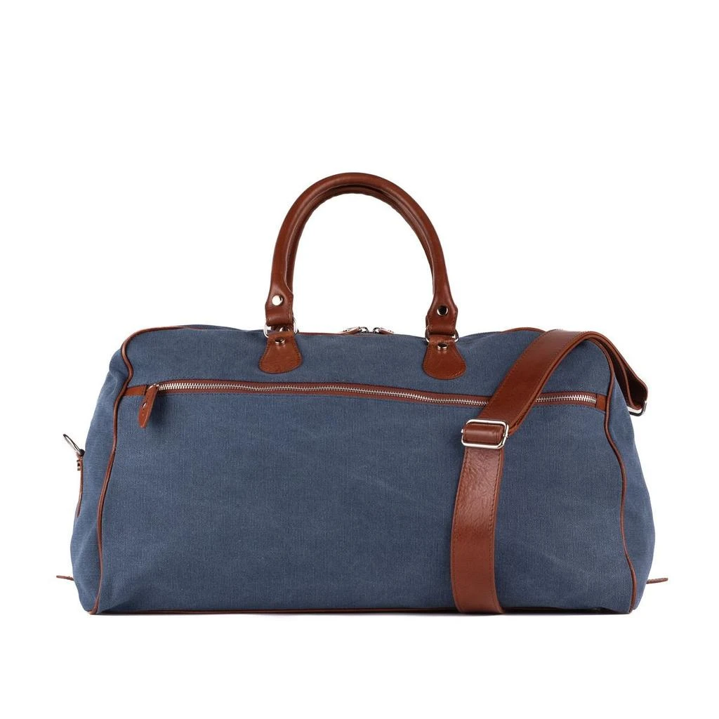 BARBA Barba Blue Cotton Canvas Duffel Bag 1