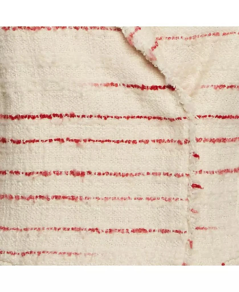 Pre-Owned Isabel Marant Women
s Etoile Cream /red Striped Tweed Glenn Jacket 4