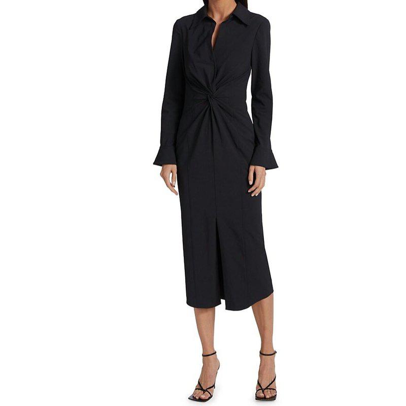 Cinq a Sept Mckenna Long Sleeves Collared Midi Dress