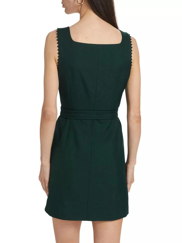 Saloni Mika Wool-Blend Belted Minidress 5
