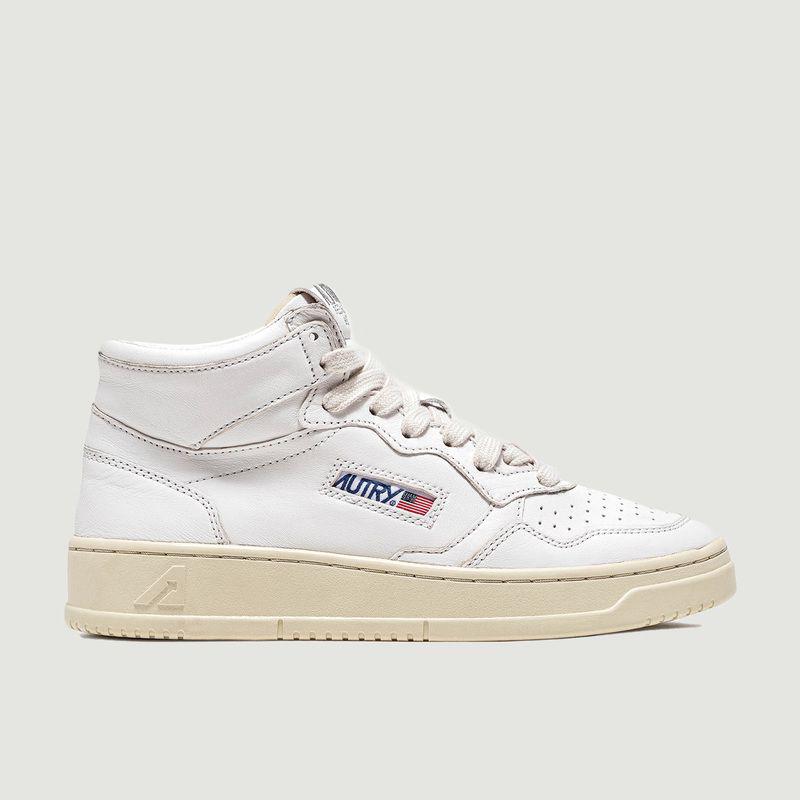 Autry Medalist high-top sneakers in white leather Goat Goat White AUTRY