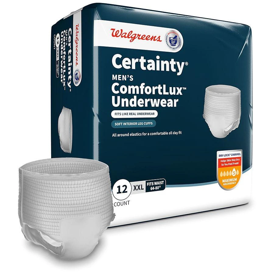 Walgreens Certainty Men's ComfortLux Underwear Maximum Absorbency XXL 6