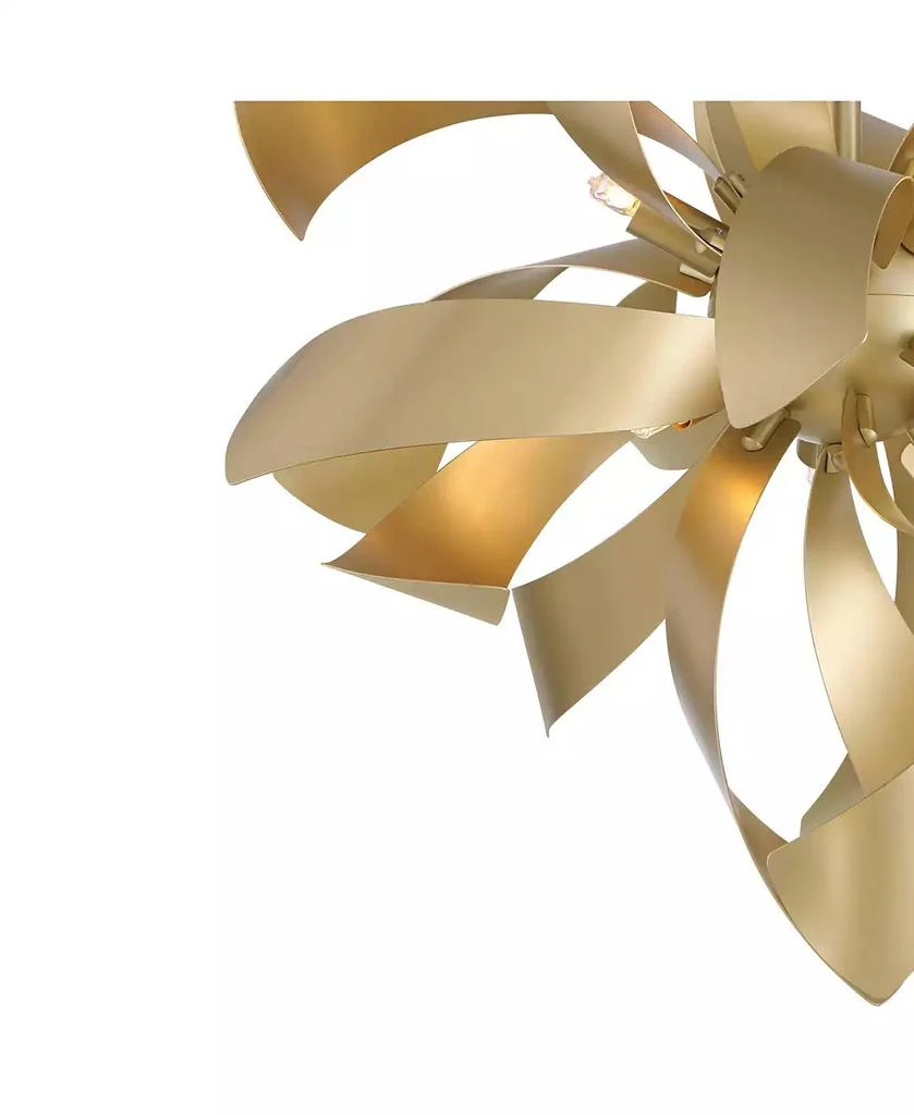 Possini Euro Design Verity Semi Flush-Mount Ceiling Light with Twisted 6-Light Modern LED Metal Fixture for Kitchen or Foyer 3