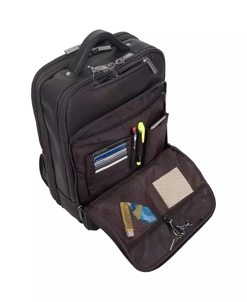 Kenneth Cole Full-Grain Colombian Leather 16" Laptop Tablet Travel Backpack 2
