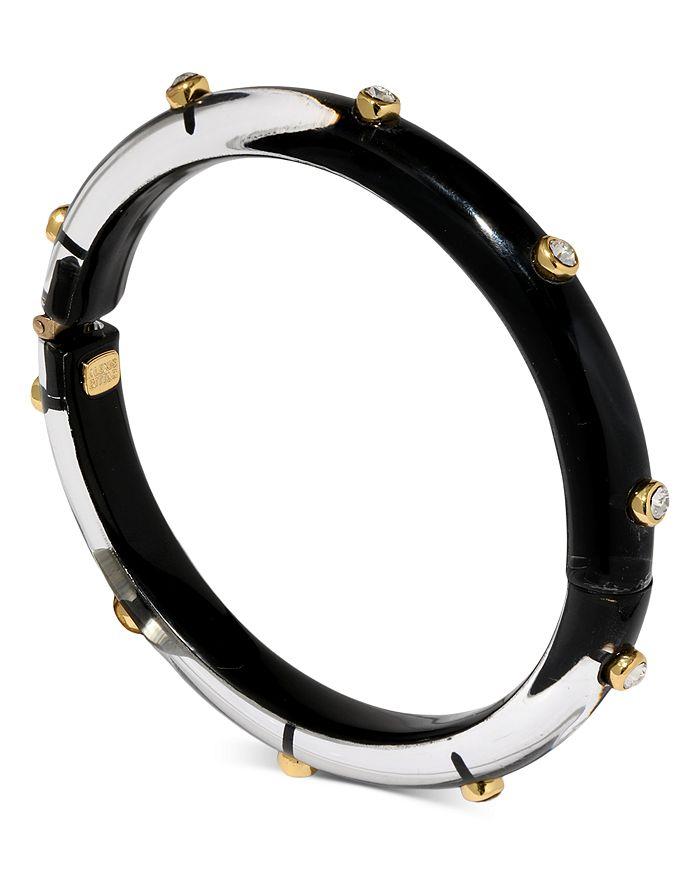 Alexis Bittar Crystal Studded Lucite Hinge Bracelet