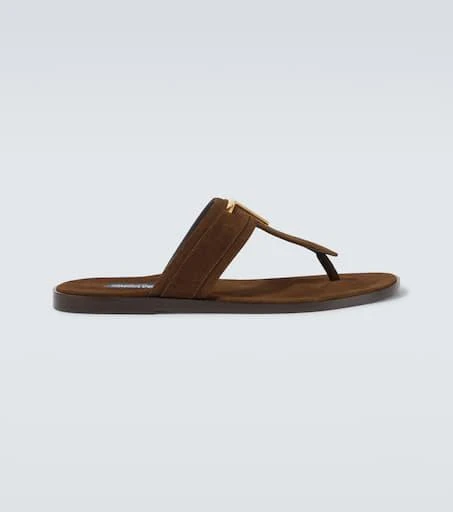 Tom Ford Brighton TF suede thong sandals 1