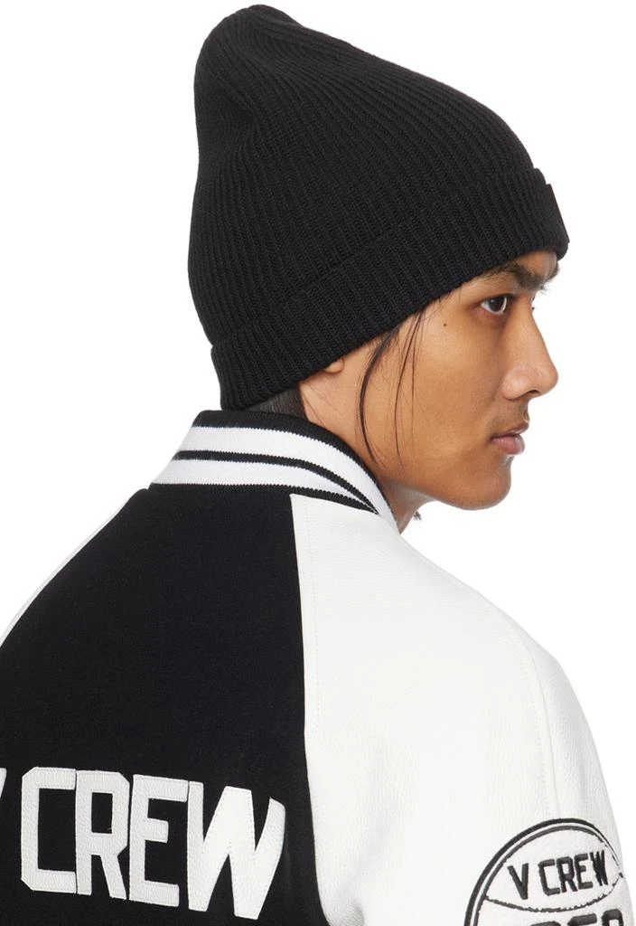 Valentino Black V Appliqué Beanie 3