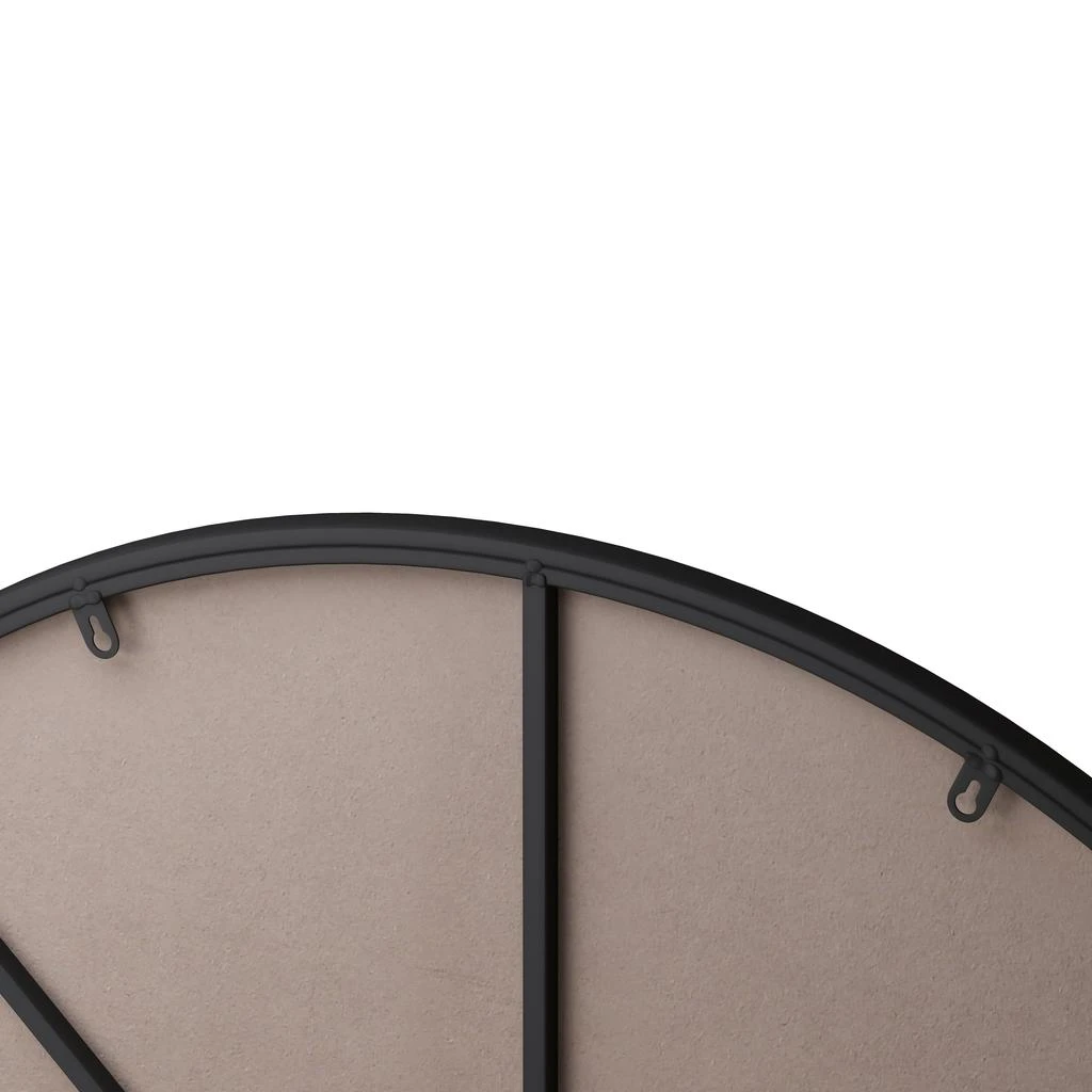 Streamdale Furniture Streamdale 42" Wall Mounted Black Circular Mirror 6