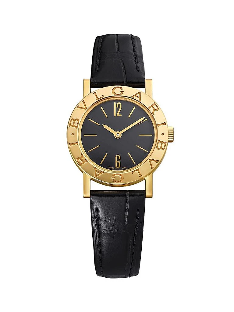 BVLGARI BVLGARI BVLGARI 18K Yellow Gold & Leather Strap Watch/26MM 1