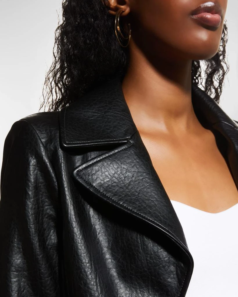 Alice + Olivia Yardley Vegan-Leather Cropped Jacket 5