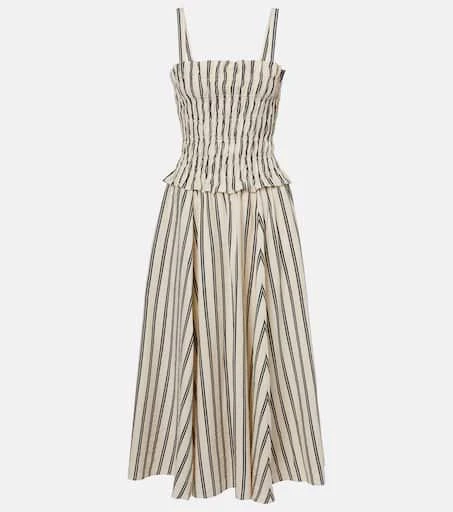 knee length dresses for ladies Petal and Pup Women's Henry Striped Midi Dress