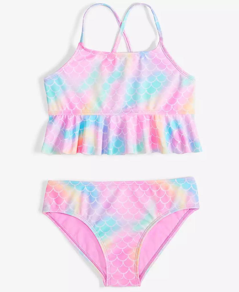 Breaking Waves Big Girls Peplum Tankini Top & Scoop Bottom Swimsuit