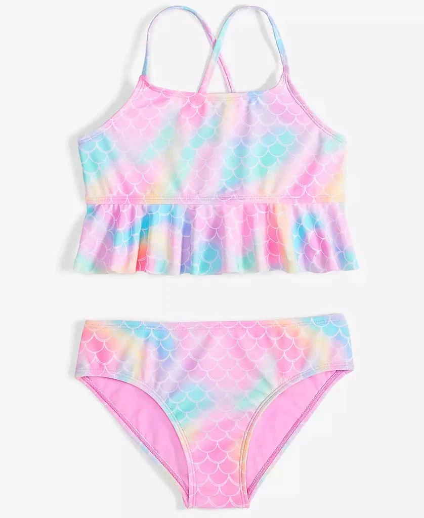 Breaking Waves Big Girls Peplum Tankini Top & Scoop Bottom Swimsuit 1