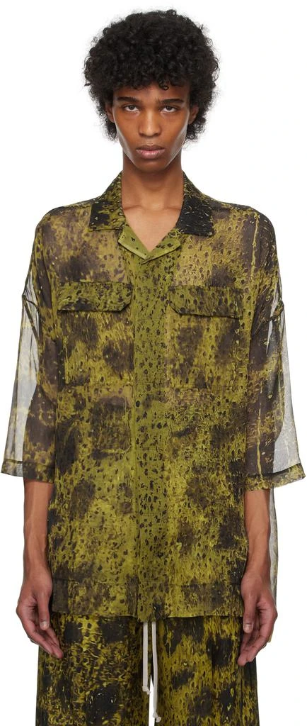 Rick Owens Yellow 
Black Hollywood Magnum Tommy Shirt 1