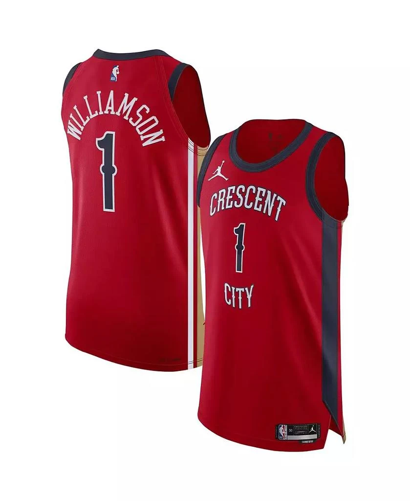 Jordan Men's Zion Williamson Red New Orleans Pelicans Authentic Jersey - Association Edition 1