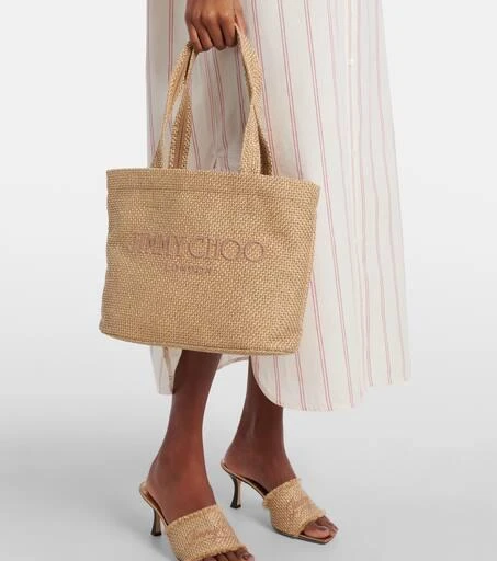 Jimmy Choo Beach Medium embroidered tote bag 7