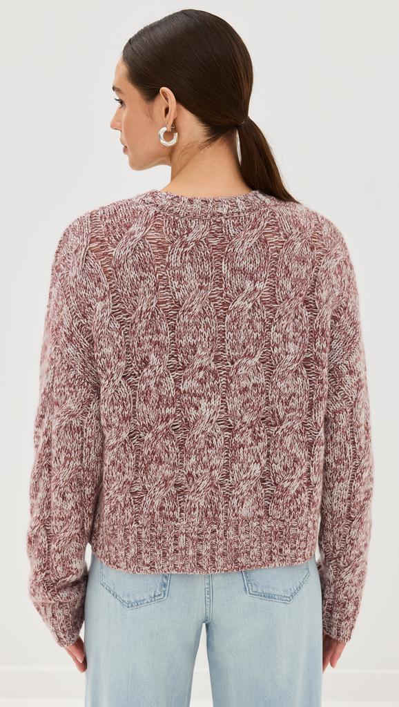 Sablyn Tristan M Marled Cashmere Crew Neck Pullover